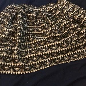 black and white skirt